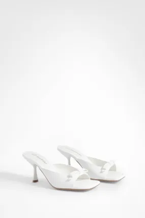 Bow Detail Heeled Mules