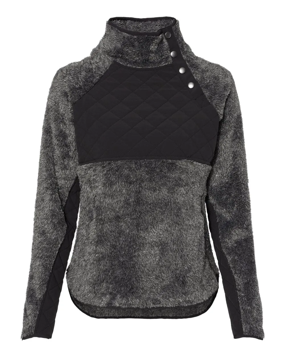 Boxercraft FZ06 Women's Quilted Fuzzy Fleece Pullover SKU: FZ06