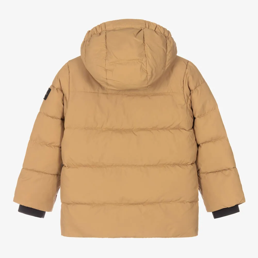 Boys Brown Puffer Jacket