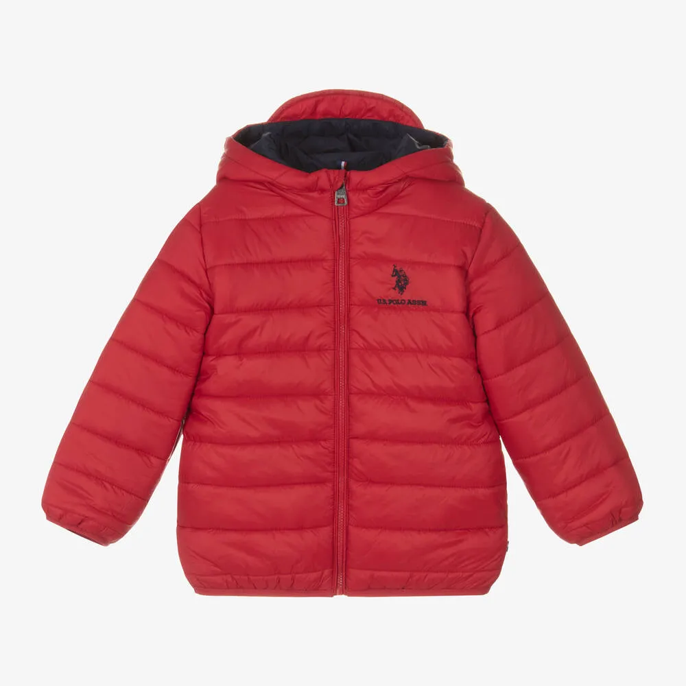 Boys Red Puffer Jacket