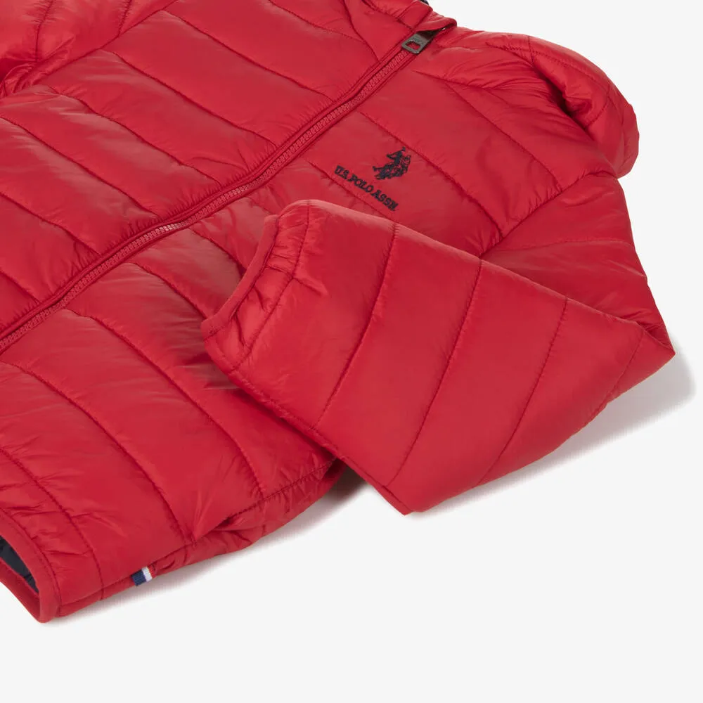 Boys Red Puffer Jacket