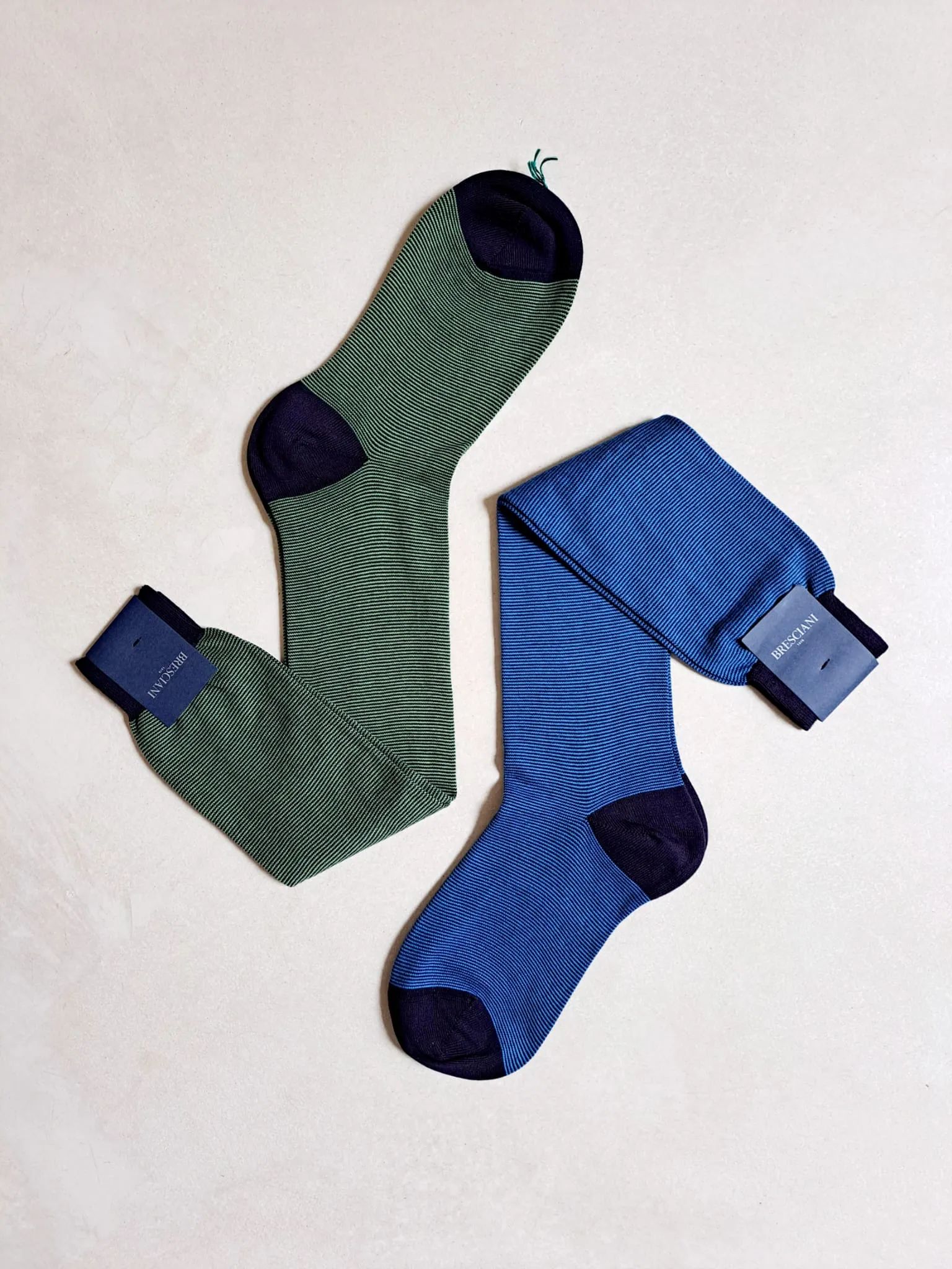 BRESCIANI CALZE RIGA VERDE BLU