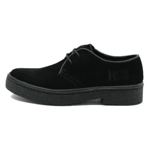 British Walkers Playboy Classic Low Cut Men's Black Suede Oxfords