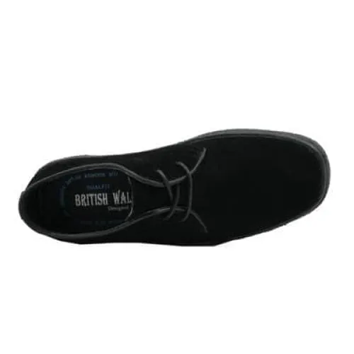 British Walkers Playboy Classic Low Cut Men's Black Suede Oxfords