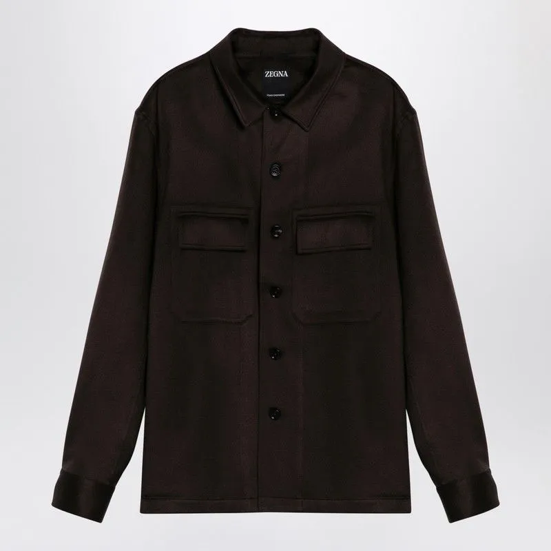 BROWN CASHMERE SHIRT