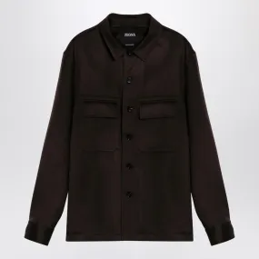 BROWN CASHMERE SHIRT