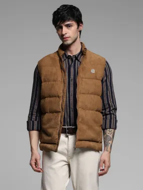 Brown Puffer Vest Jacket