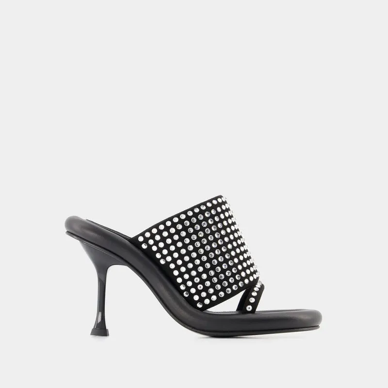 Bumper Crystal Mules - J.W. Anderson - Black - Leather