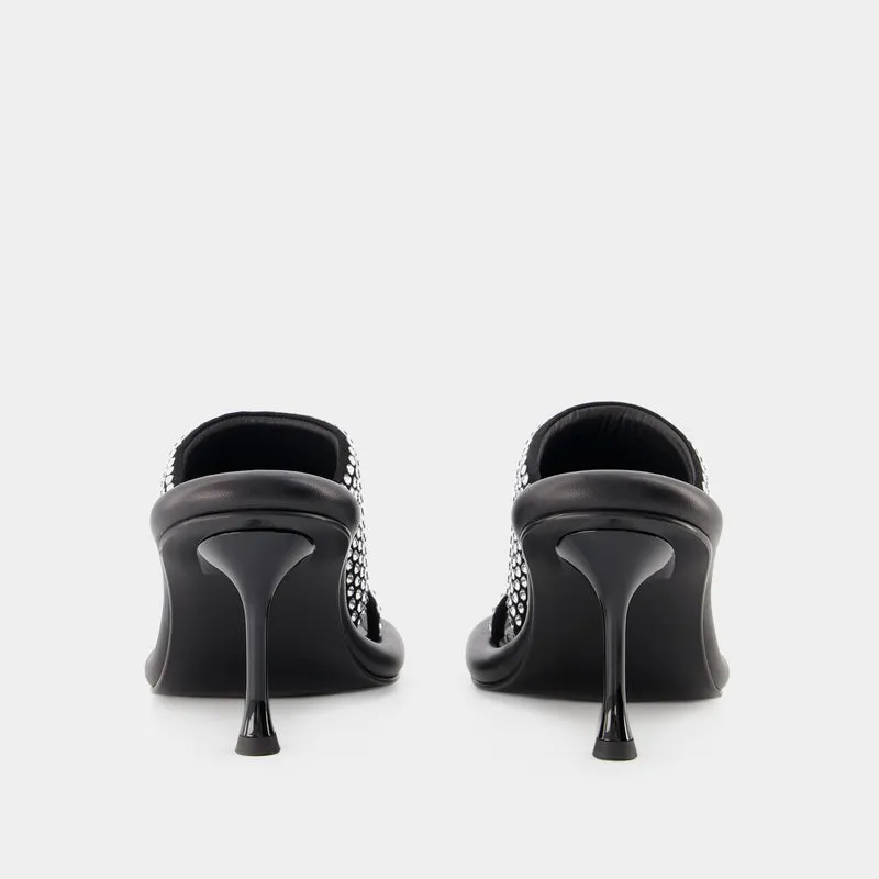 Bumper Crystal Mules - J.W. Anderson - Black - Leather