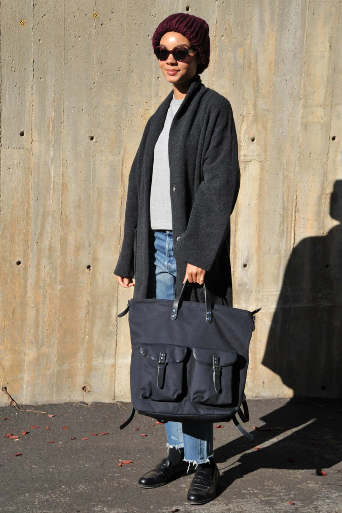 Canvas Rucksack - Navy Blue