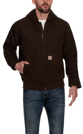 Carhartt Men's Dark Brown Quilted Nylon-lined Active Jacket - Big & Tall