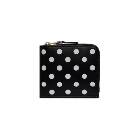 CDG Polka Dots Printed Wallet (Black SA3100PD)