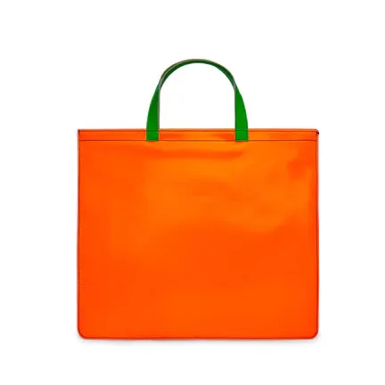 CDG Wallet Super Fluo Tote Bag (Blue/Orange)