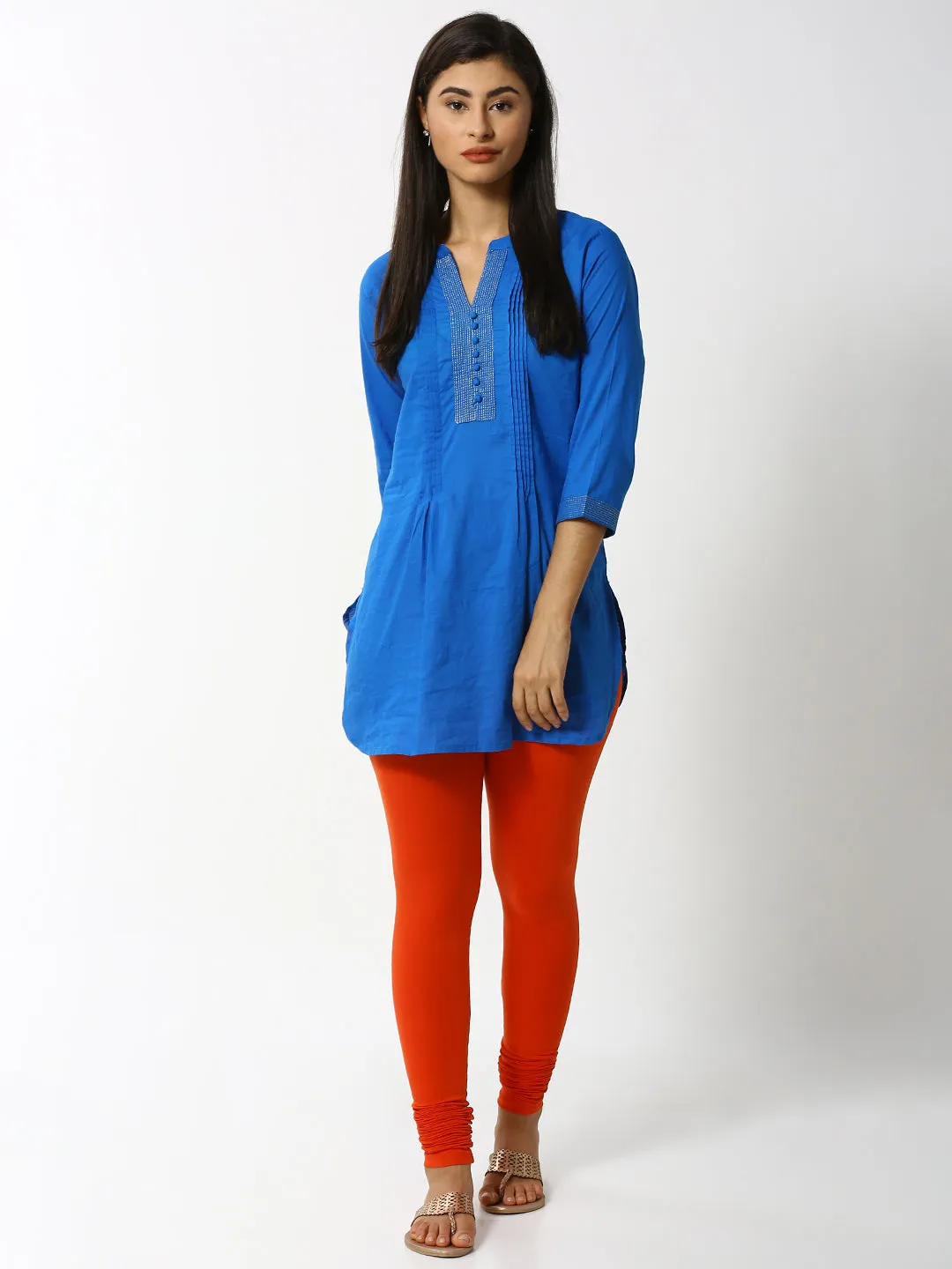 Churidar Leggings-Rust Orange