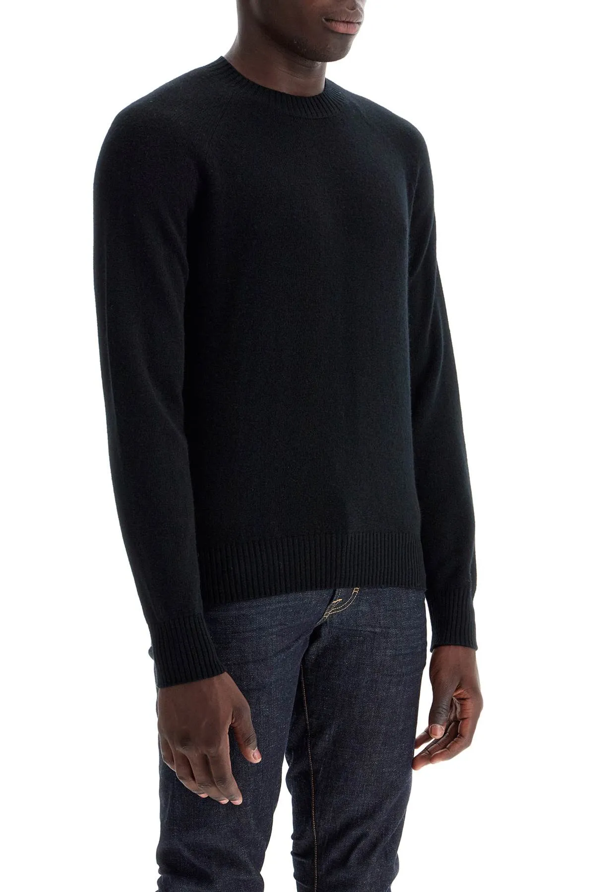 crewneck wool and cashmere pul