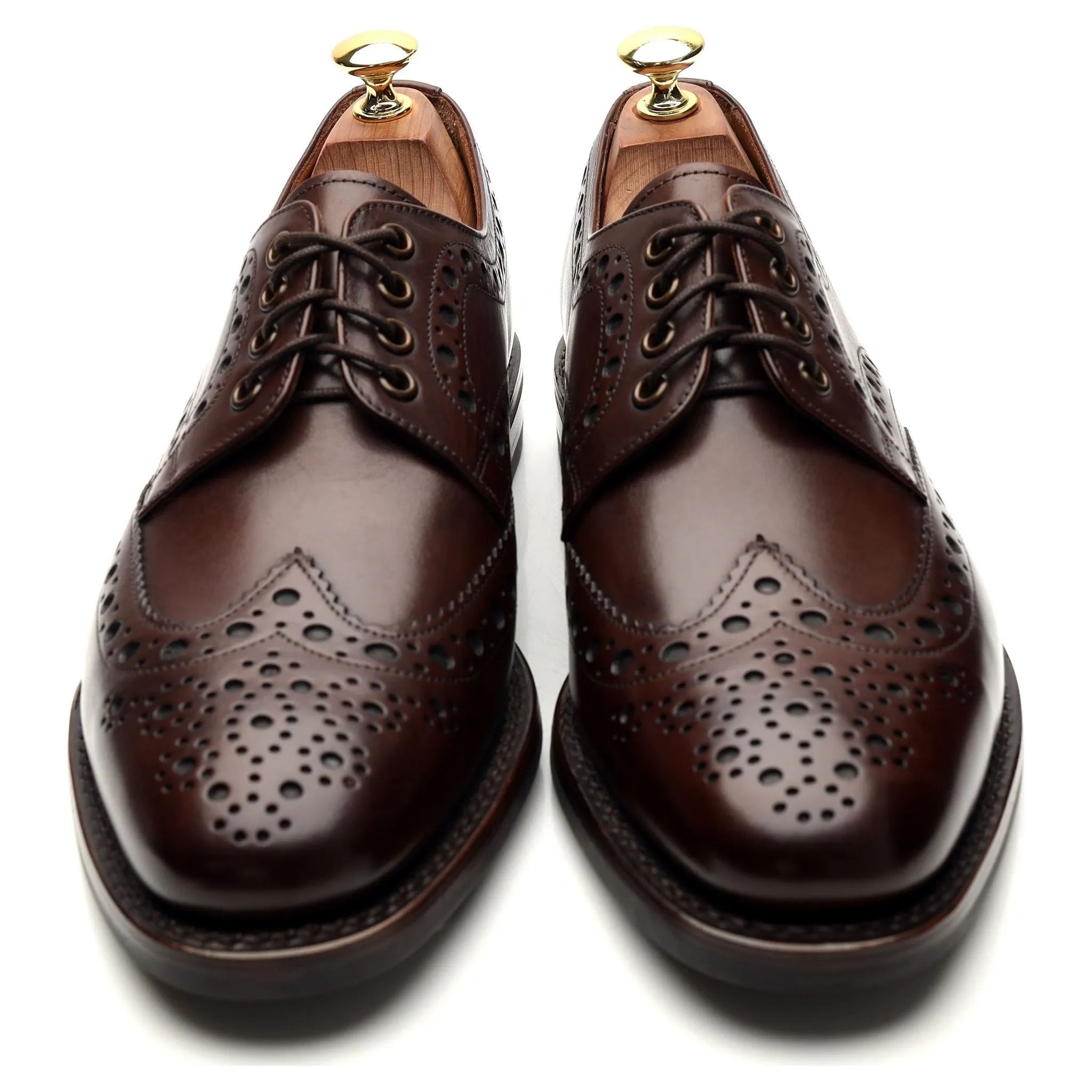 Design 'Sutherland' Dark Brown Leather Derby Brogues UK 8 F