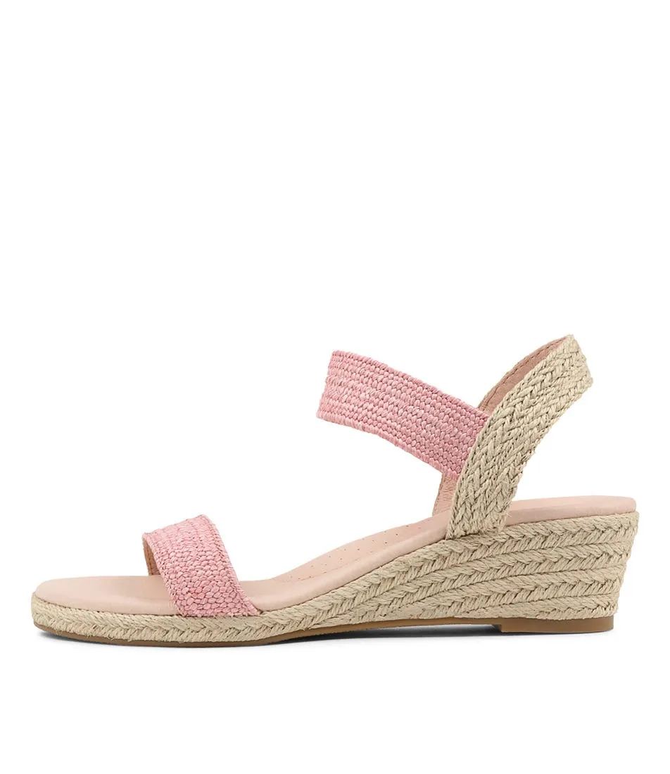 DIANA FERRARI Havan Blush Weave Elastic Espadrilles