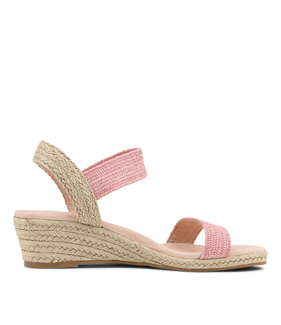 DIANA FERRARI Havan Blush Weave Elastic Espadrilles