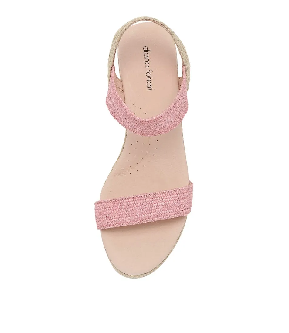 DIANA FERRARI Havan Blush Weave Elastic Espadrilles