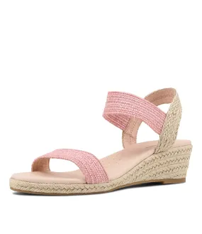 DIANA FERRARI Havan Blush Weave Elastic Espadrilles