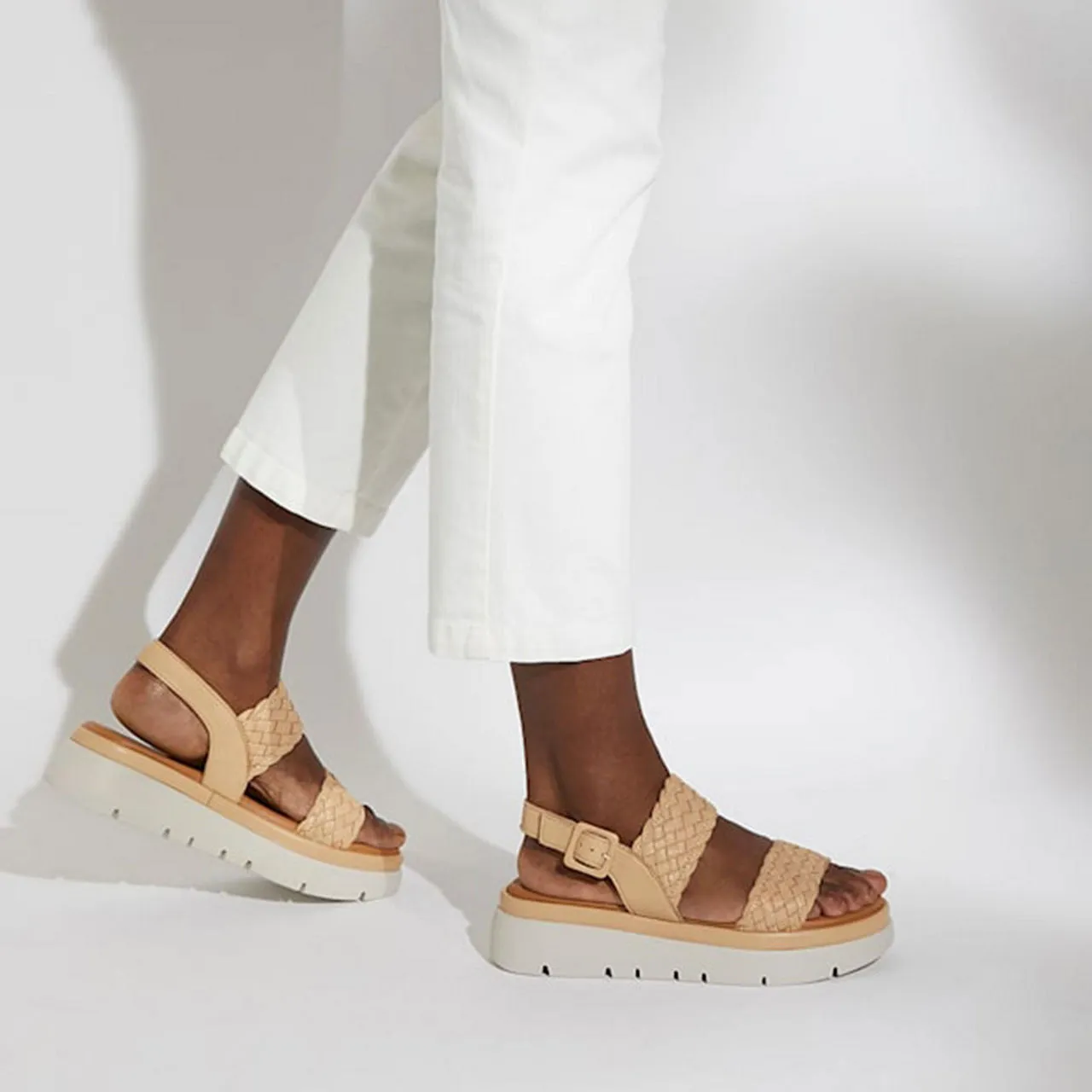 DUNE LONDON Lorris Flatform Sandals - Beige