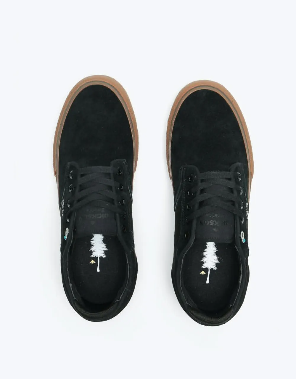 Emerica Dickson Skate Shoes - Black/Gum