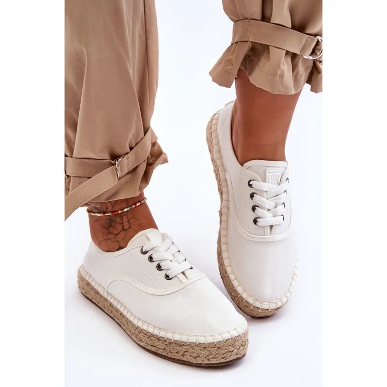 Espadrilles Big Star LL274833 Lace-up Sneakers White