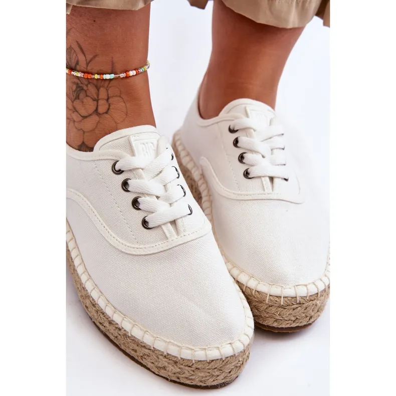 Espadrilles Big Star LL274833 Lace-up Sneakers White