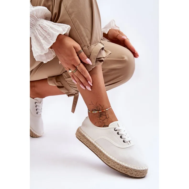 Espadrilles Big Star LL274833 Lace-up Sneakers White