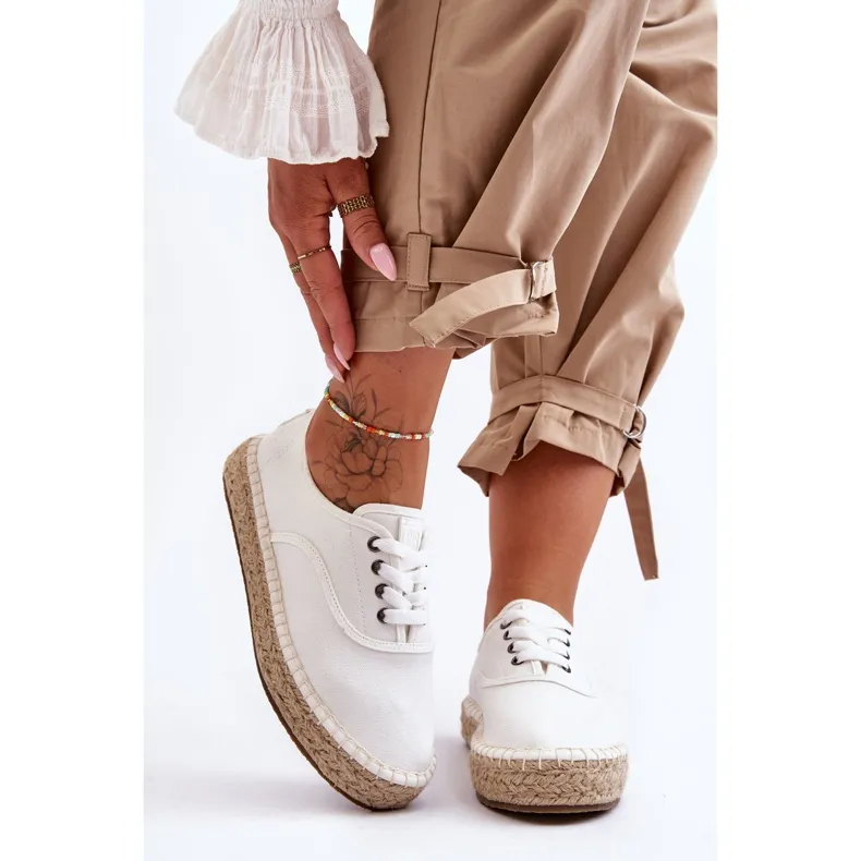 Espadrilles Big Star LL274833 Lace-up Sneakers White