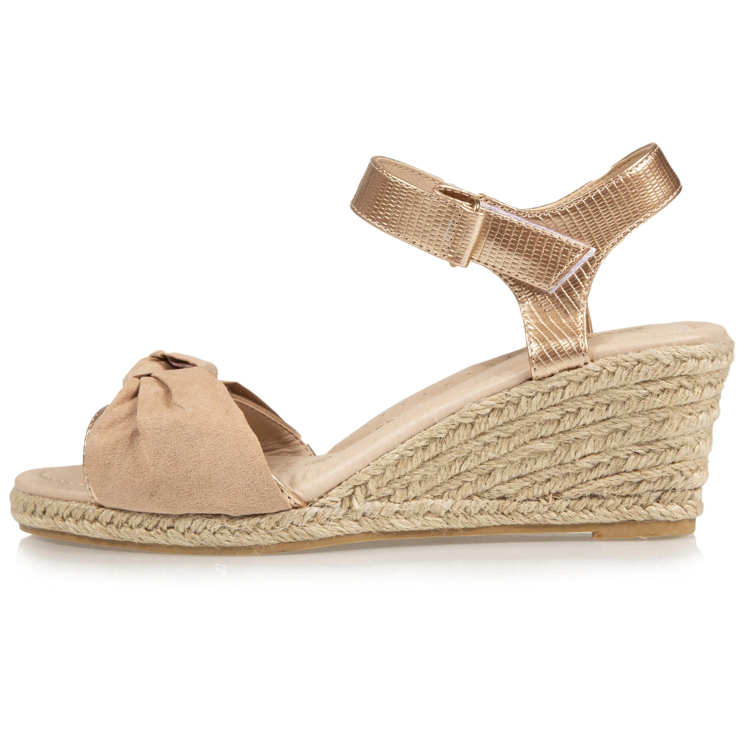 Espadrilles ouvertes Femme talon Nude