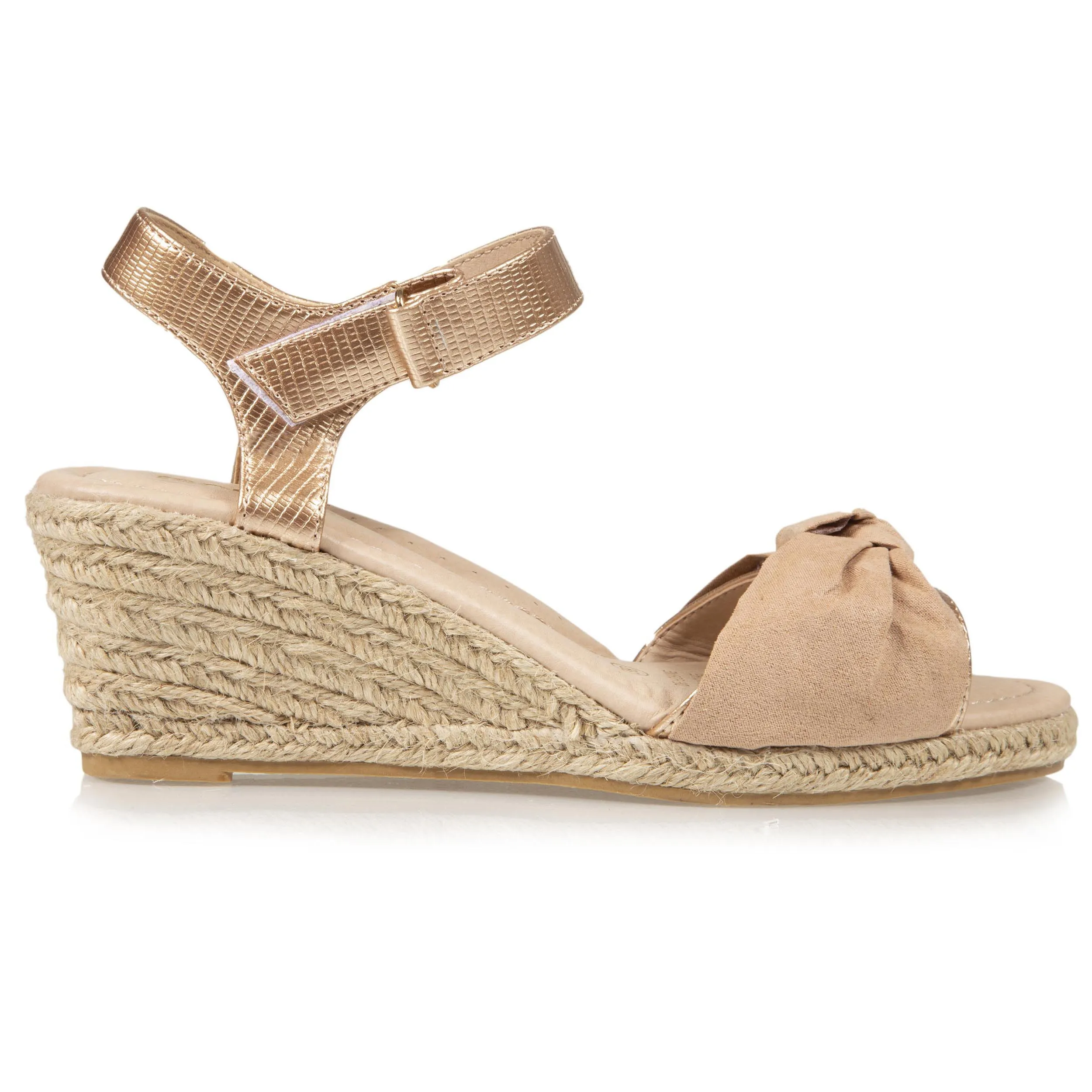 Espadrilles ouvertes Femme talon Nude