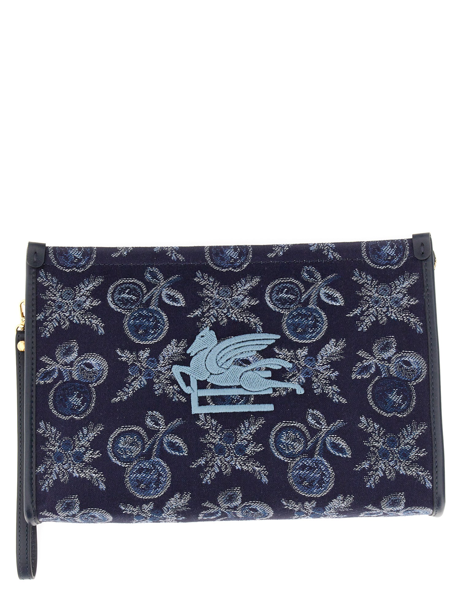 ETRO    PAISLEY LARGE COTTON JACQUARD POUCH