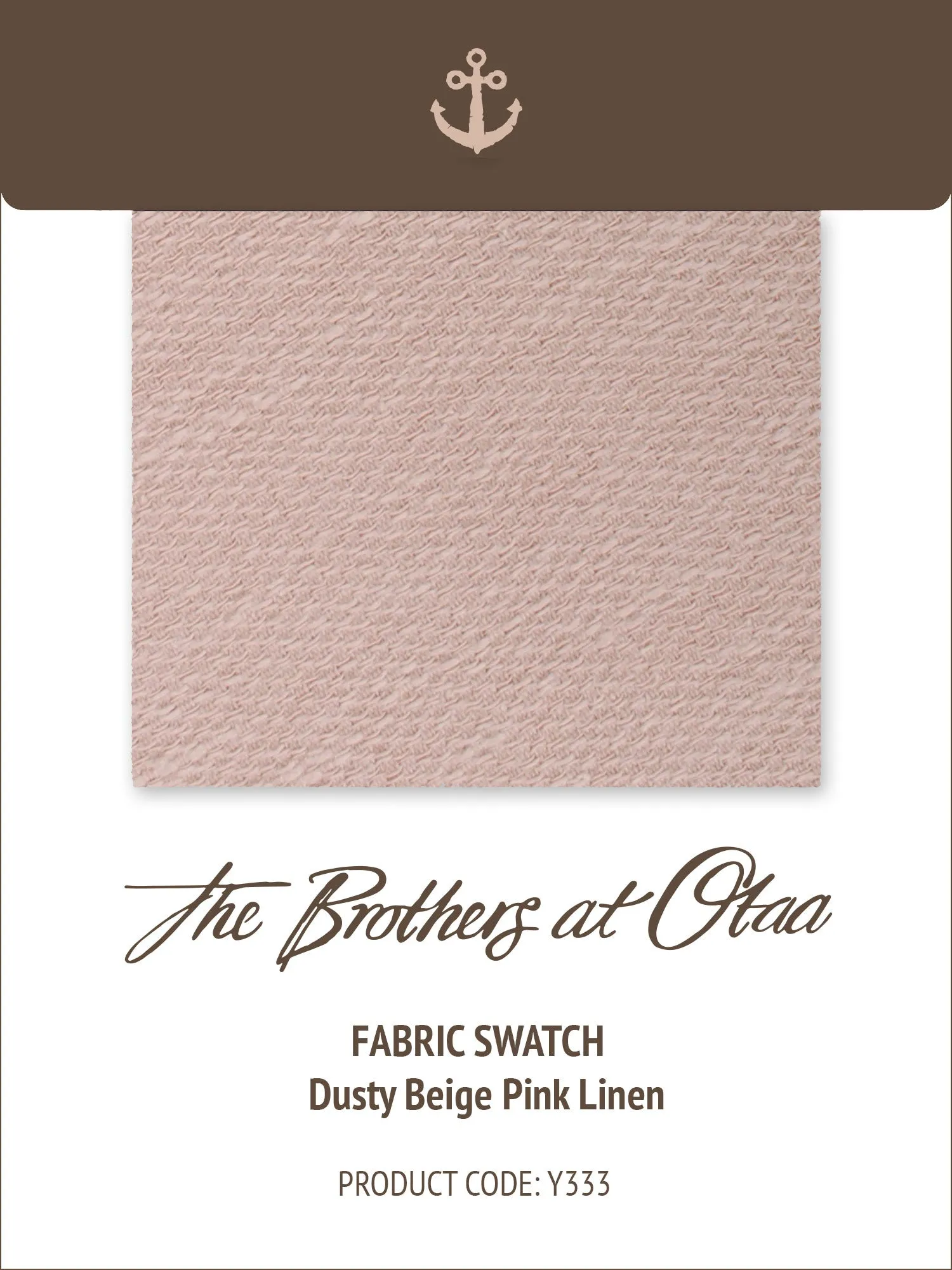 Fabric Swatch (Y333) - Dusty Beige Pink Linen