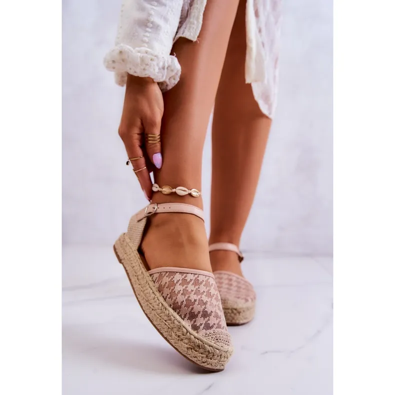 FE1 Women's Espadrilles With Buckle Nude Charlene beige