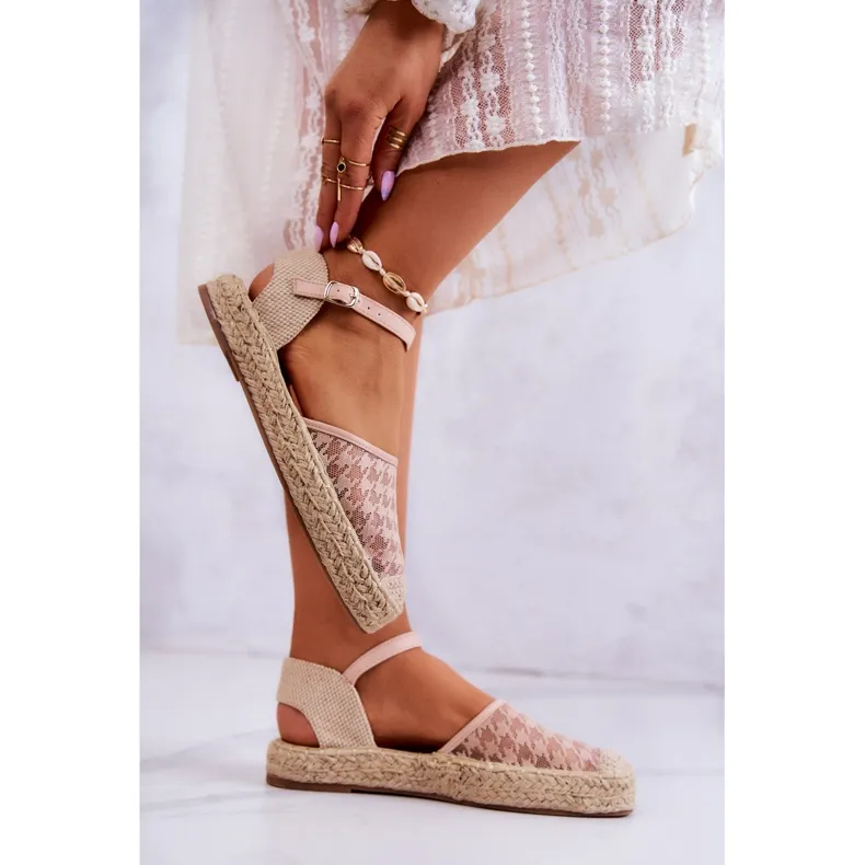 FE1 Women's Espadrilles With Buckle Nude Charlene beige