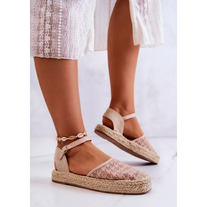 FE1 Women's Espadrilles With Buckle Nude Charlene beige