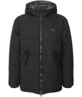 Fred Perry Black Short Quilted Parka | Jules B