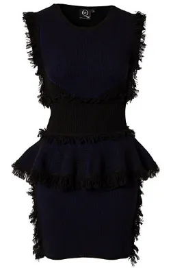 Fringe Peplum Dress