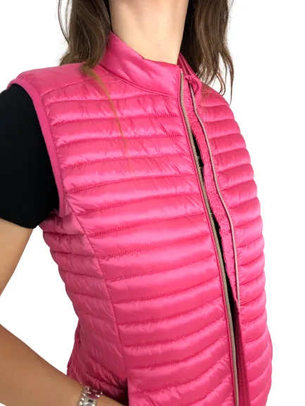 GILET DONNA FUCSIA IN ECO-PIUMA