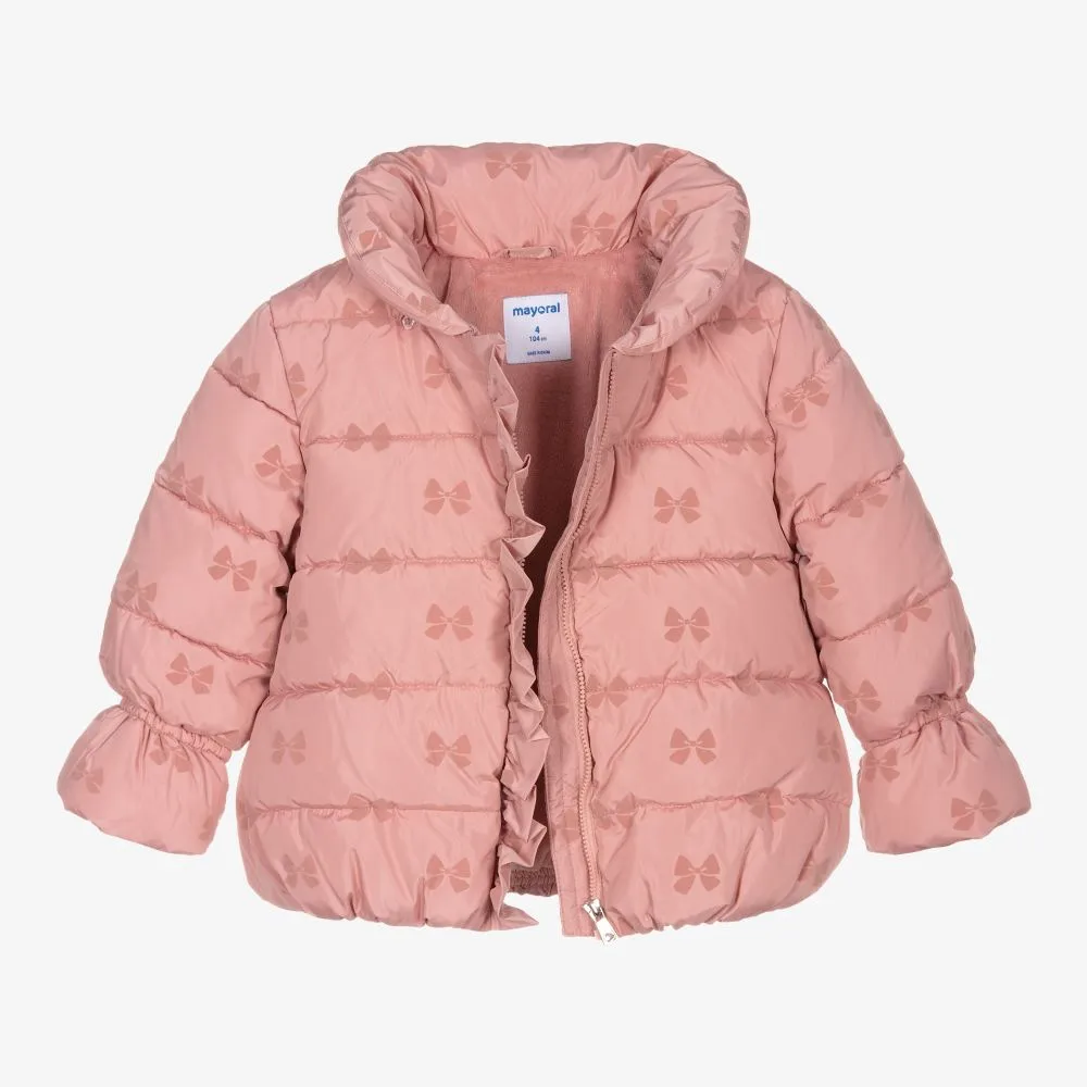 Girls Pink Puffer Jacket