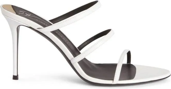 Giuseppe Zanotti Almiha 100mm leather mules White