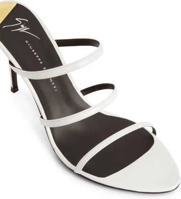 Giuseppe Zanotti Almiha 100mm leather mules White