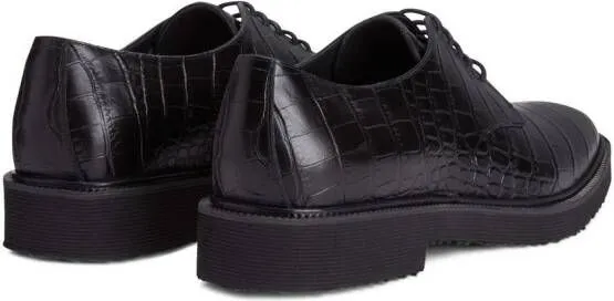 Giuseppe Zanotti crocodile-effect leather Oxfords Black