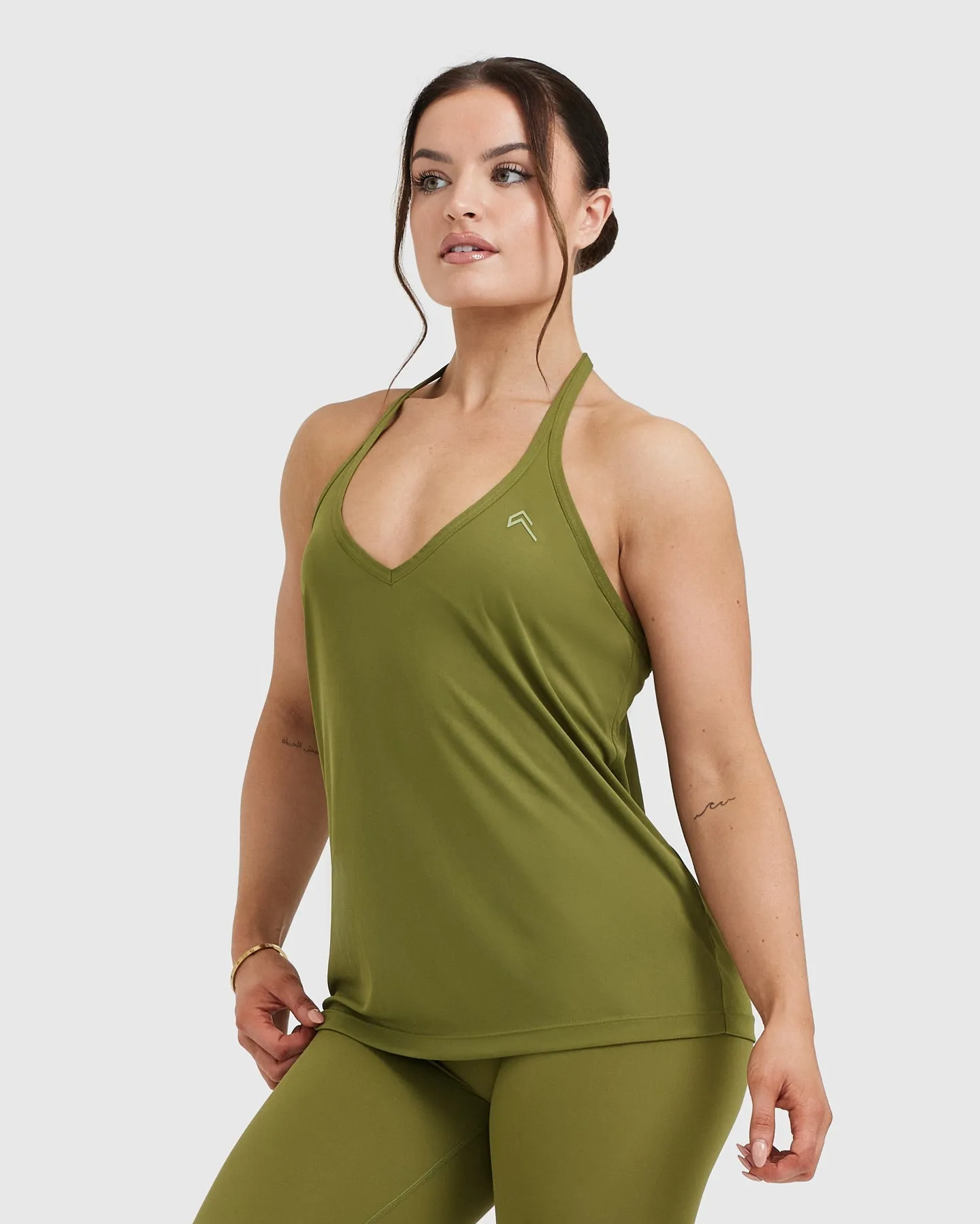 Go To Strappy Loose Vest | Olive Green