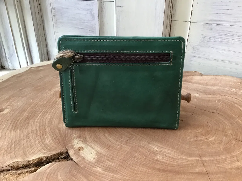 Green Leather Wallet