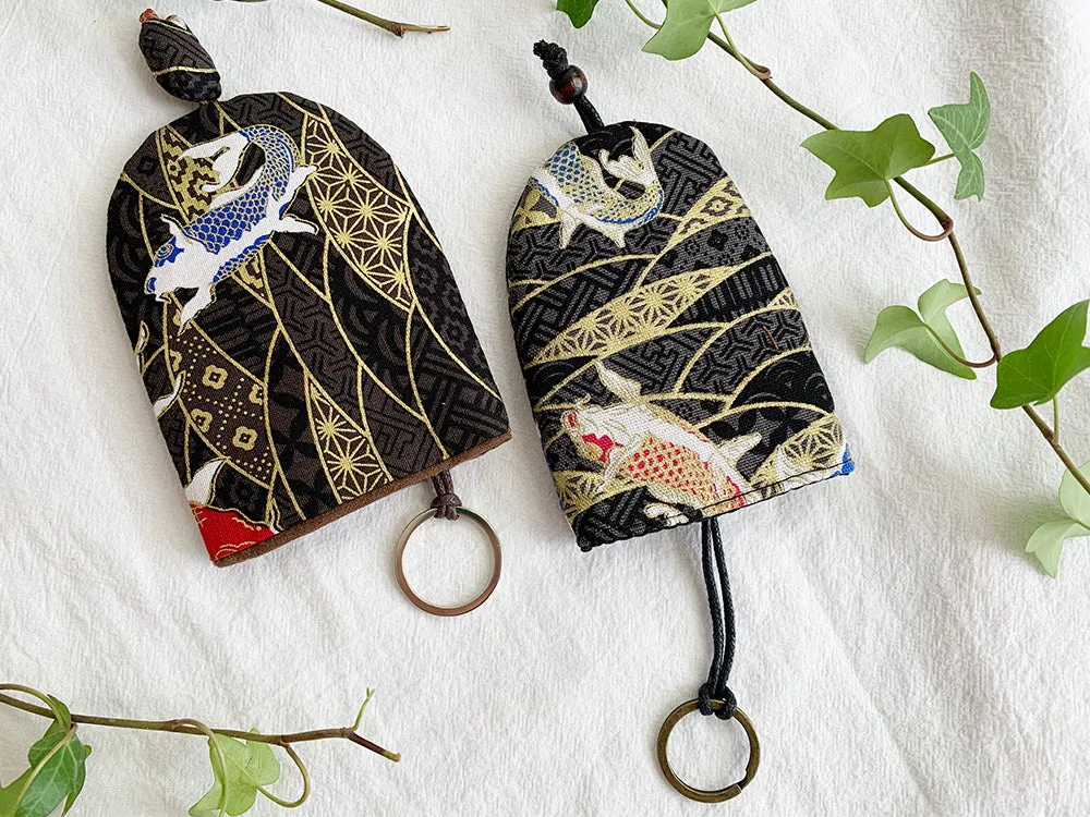 Handmade Key pouch - Key holder | Koi Fish Black