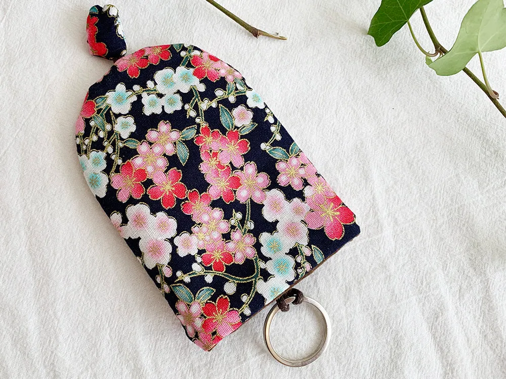 Handmade Key pouch - Key holder | Red Floral