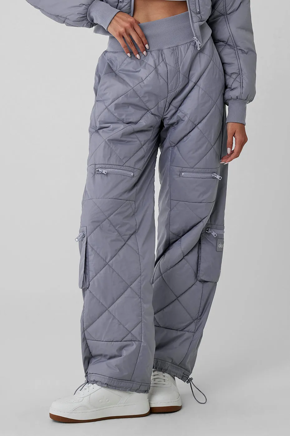 High-Waist Snowrider Puffer Pant - Fog