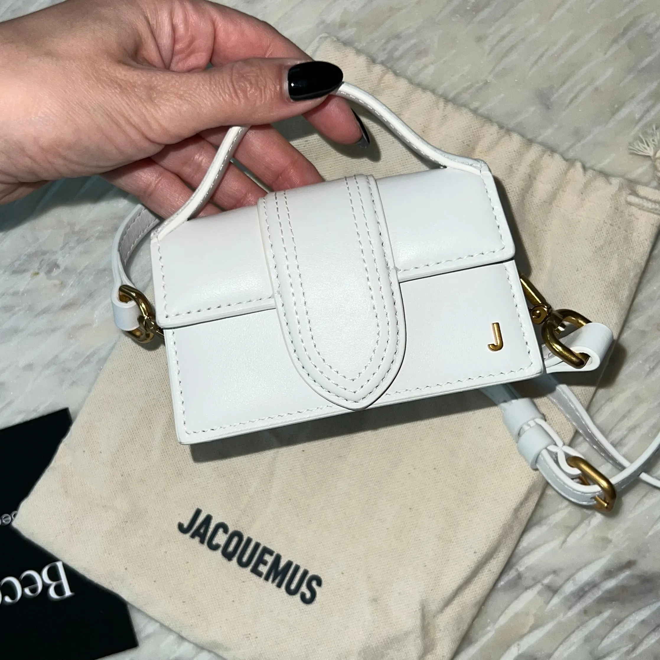 JACQUEMUS-White 'Le Petit Bambino' Coin Pouch